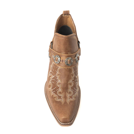 Western Ember Leather Embroidered Boot