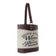Textura Cotton & Leather Wine Holder in Mocha Cream