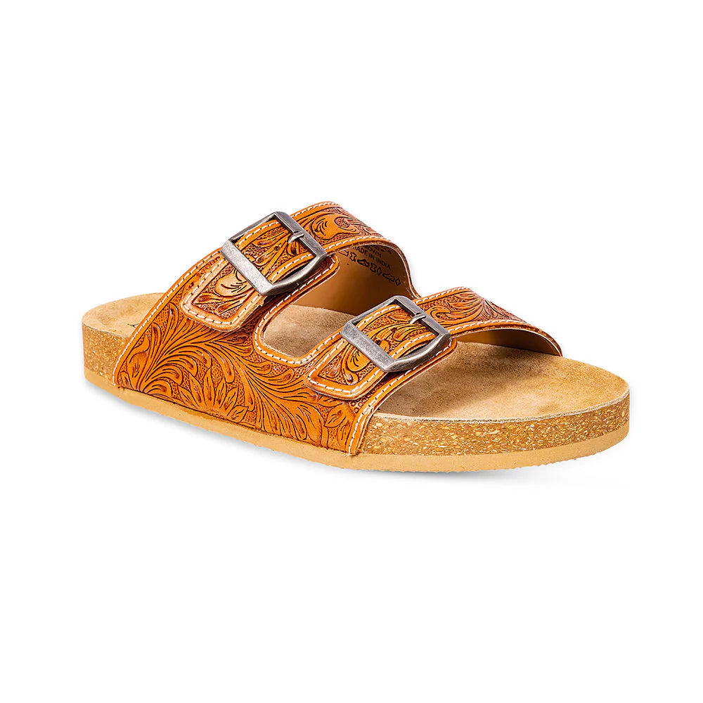 Molly Megan Hand-Tooled Sandal