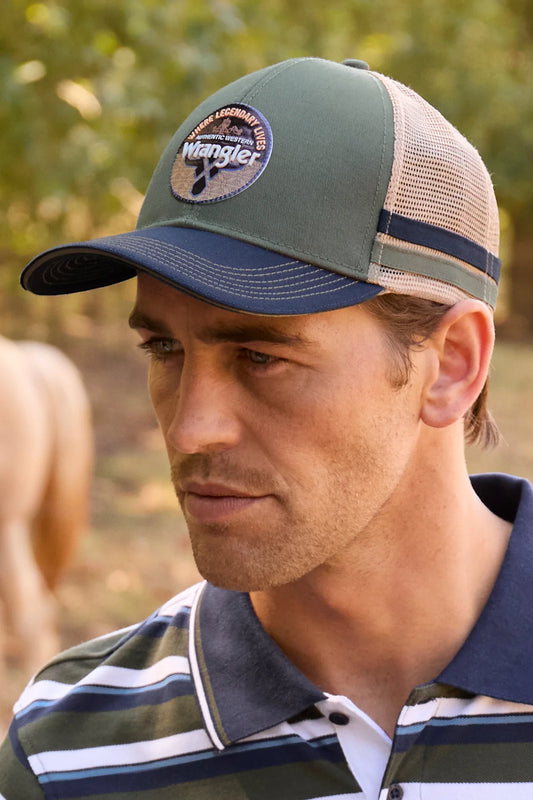 Wrangler Neil Trucker Cap - Cypress / Navy