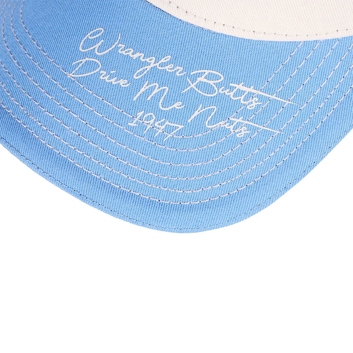 Wrangler Josie High Profile Trucker Cap - Cream / Light Blue