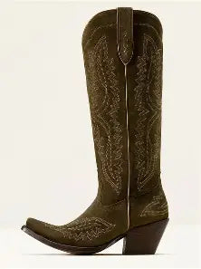 Ariat Women's Casanova X Toe Western Boot - Soft Olive Suede
