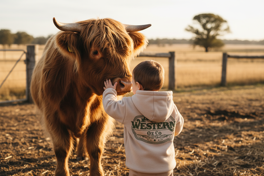 Toddler Highland Cow Hoodie Back
