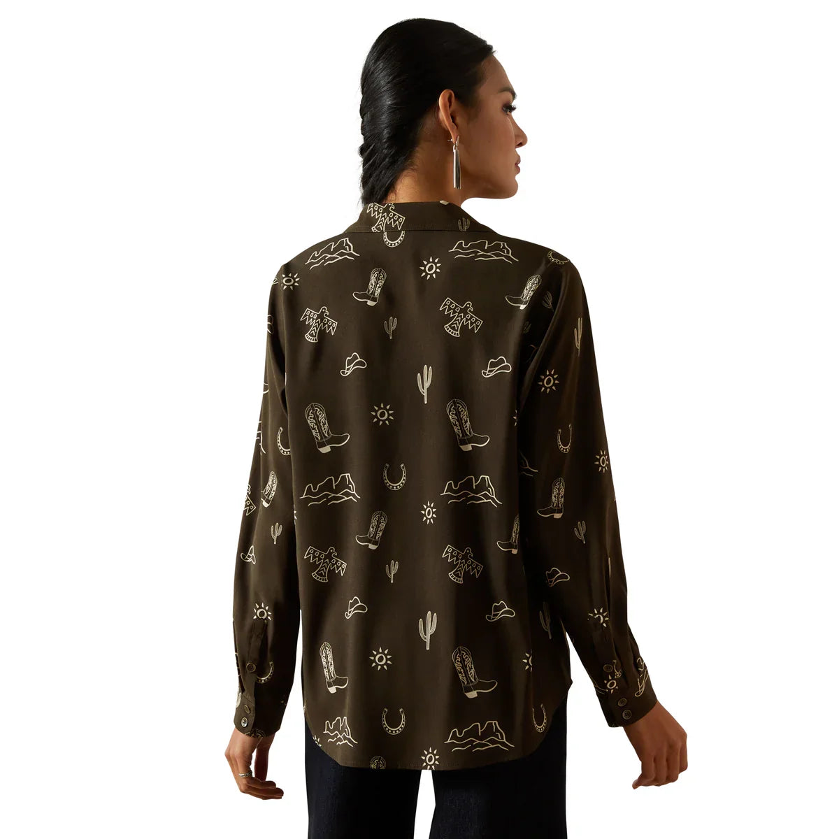 ARIAT - WOMENS HOMESTYLE LS SHIRT LAYLA PRINT