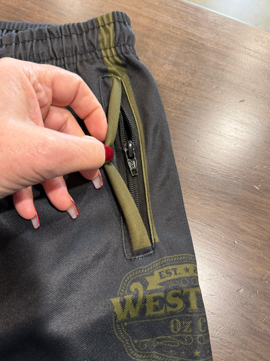 Footy Shorts Black Army Green