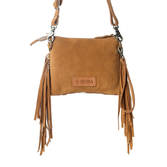 Myra Bourbon Trail Handtooled Bag - Brown