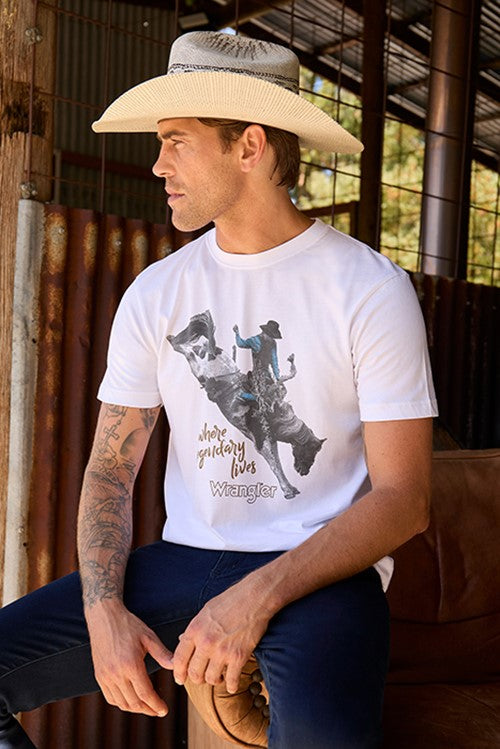 Wrangler Mens Michael SS Tee - White
