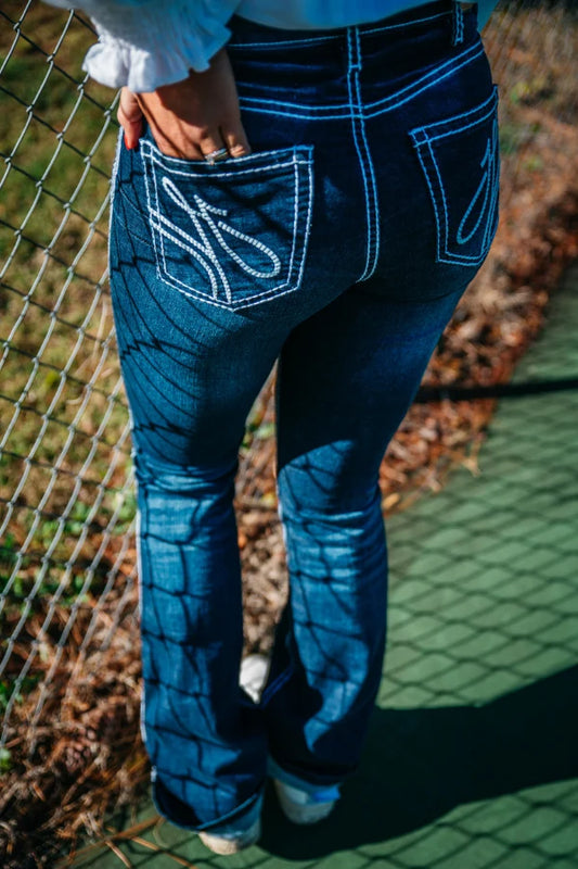 Ultra High Rise - SR2244 Core Range White Stitch Jean