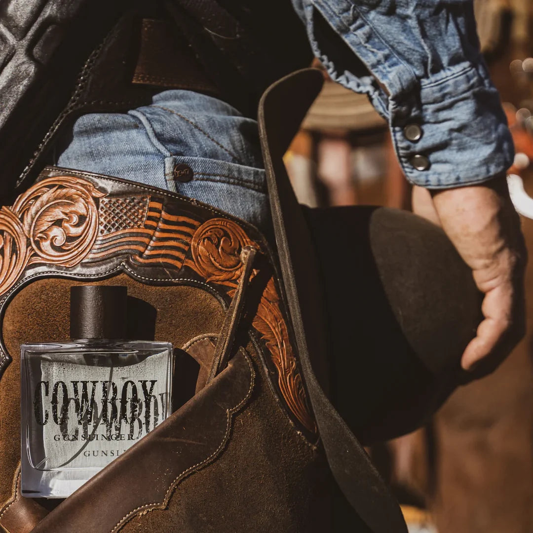 Cowboy Gunslinger Men's Leather & Tobacco Cologne - Bergamot, Sage & Woods