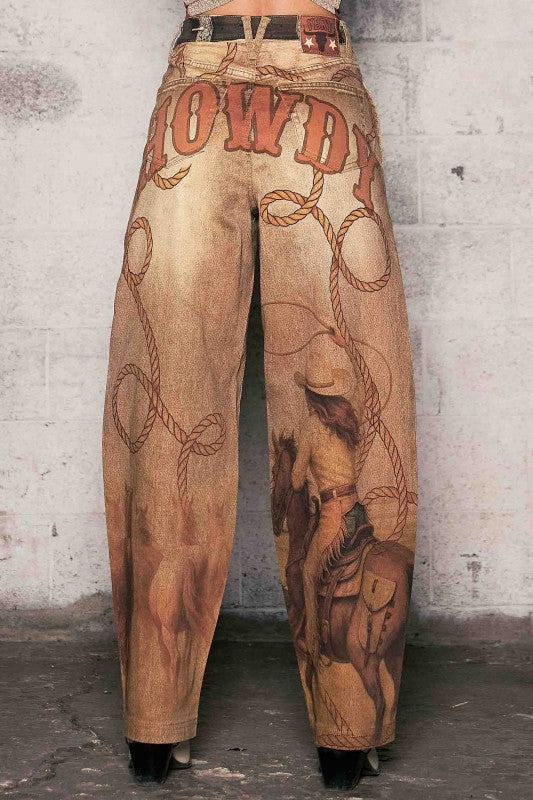 Desert Run Barrel Leg Howdy Jeans