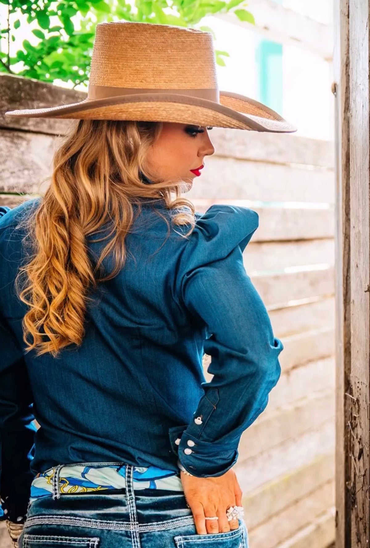 Hitchley & Harrow Dolly Soft Denim Blue Shirt