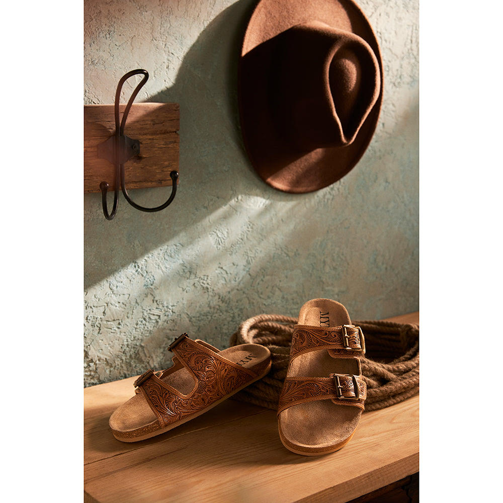 Molly Megan Hand-Tooled Sandal
