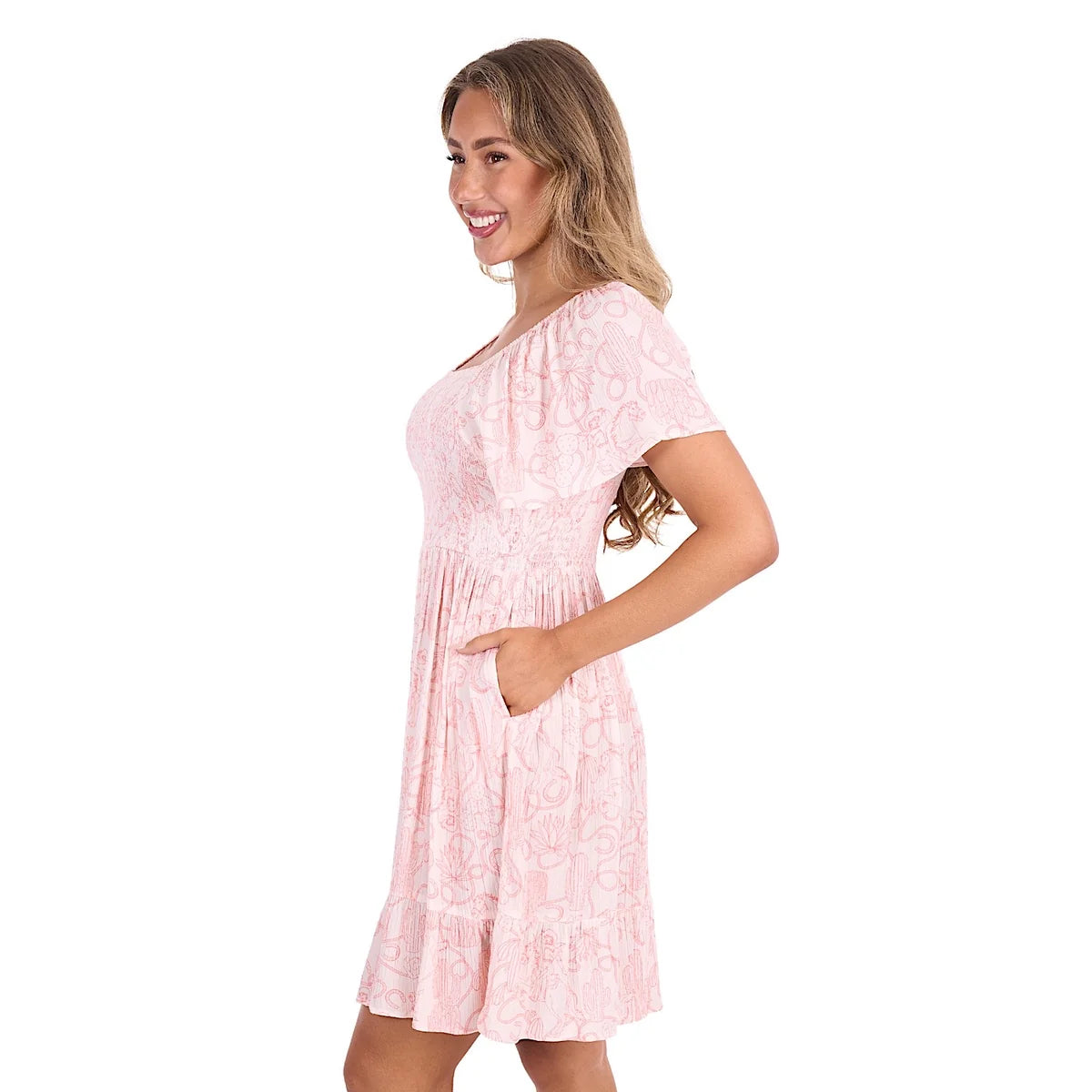 Pure Western Women's Sara Short Sleeve Dress Cream