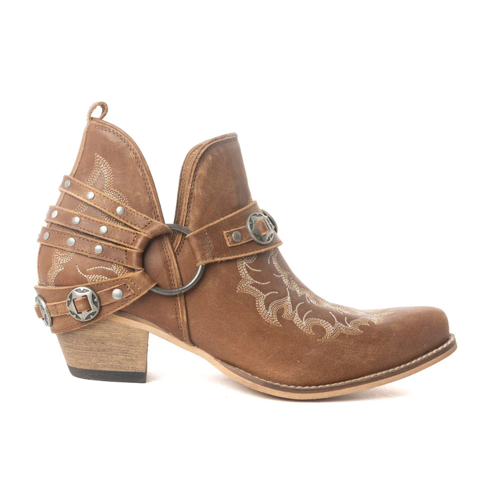 Western Ember Leather Embroidered Boot