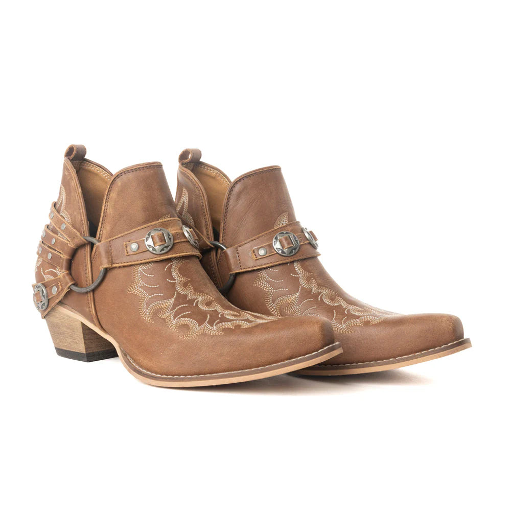 Western Ember Leather Embroidered Boot