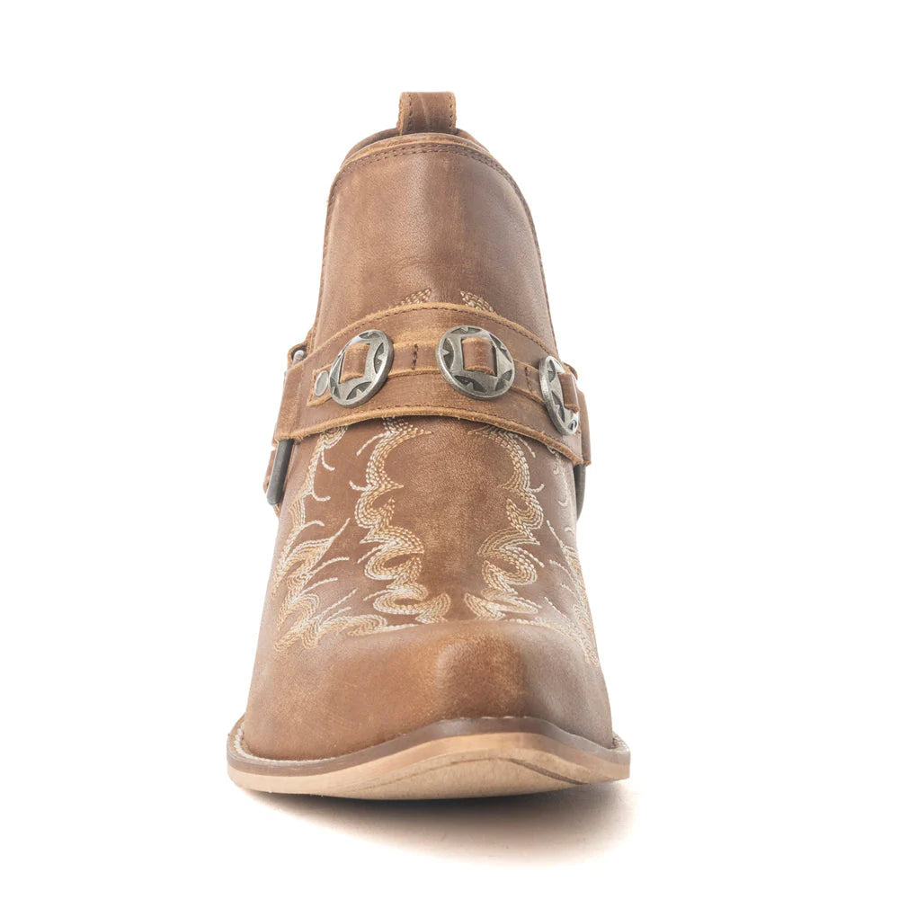 Western Ember Leather Embroidered Boot