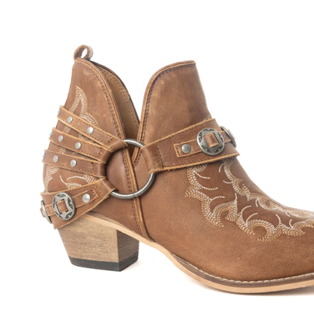 Western Ember Leather Embroidered Boot
