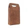 Cypress Field Hairon Leather Wine Bottle Holder in Shadow Cream Chestnut Brown