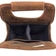 Cypress Field Hairon Leather Wine Bottle Holder in Shadow Cream Chestnut Brown