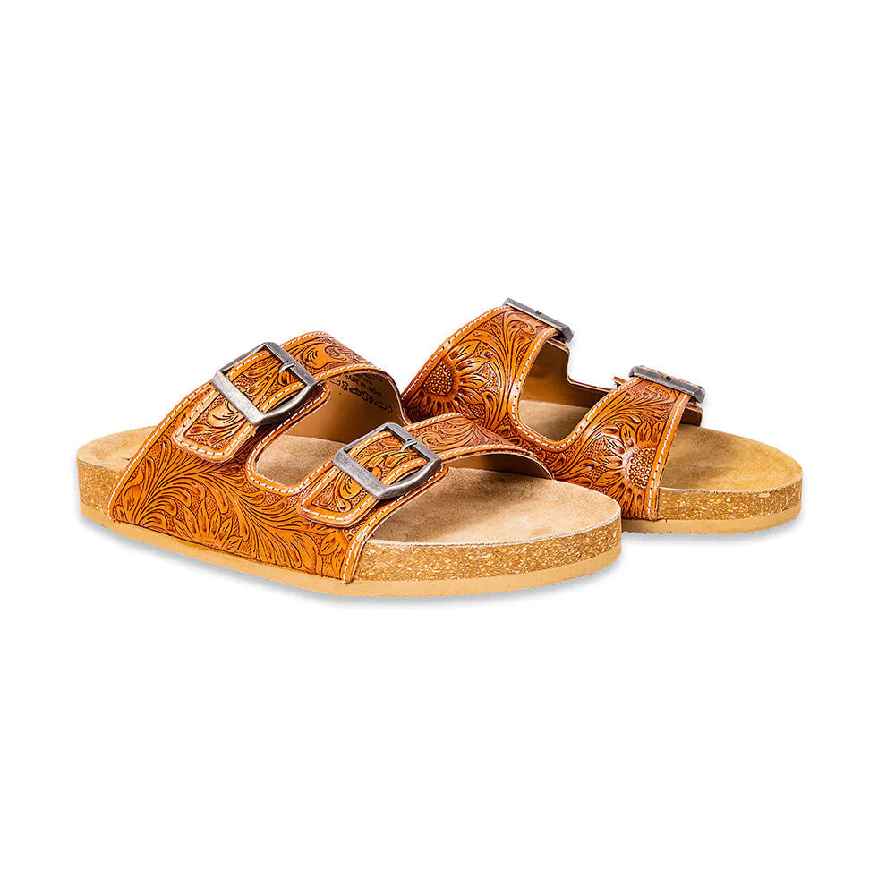 Molly Megan Hand-Tooled Sandal