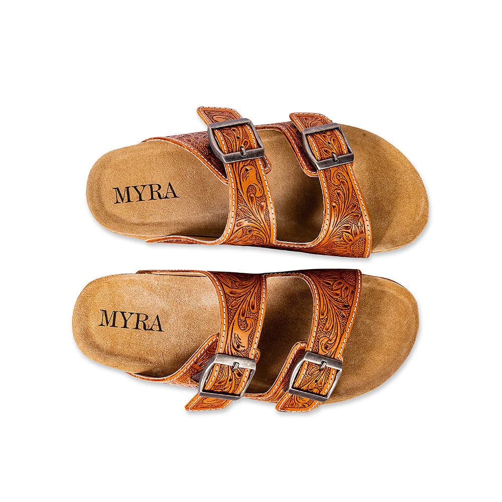Molly Megan Hand-Tooled Sandal