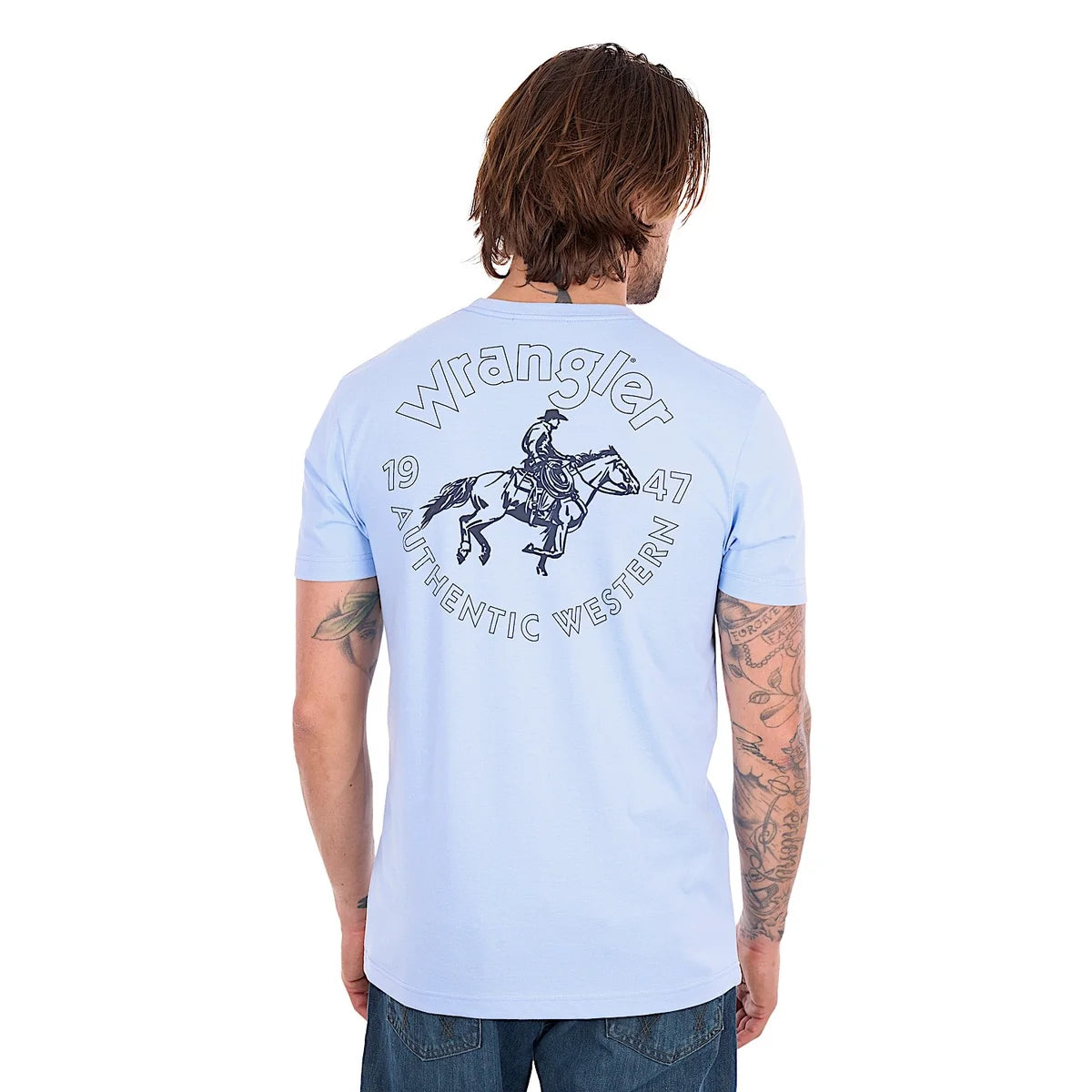Wrangler Men's Steve SS Tee - Light Blue