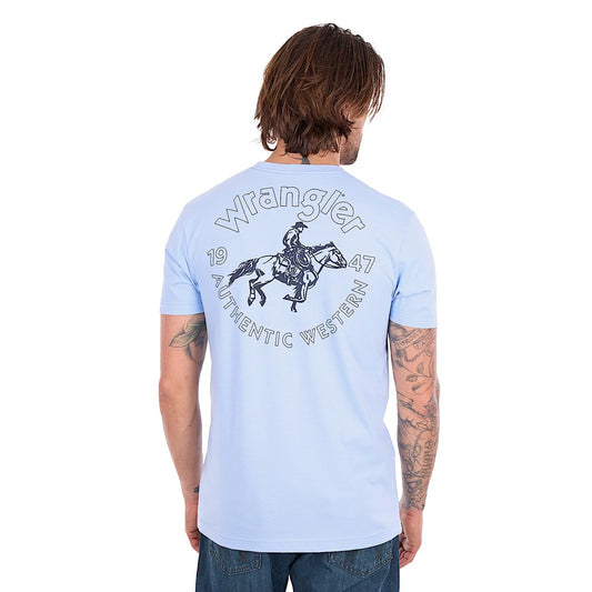 Wrangler Men's Steve SS Tee - Light Blue