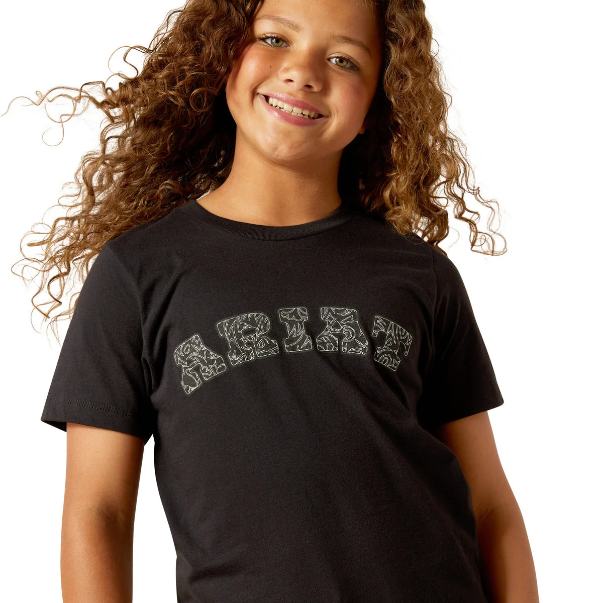Ariat Girl's Boot Stitch Logo Tee - Black