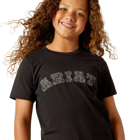Ariat Girl's Boot Stitch Logo Tee - Black