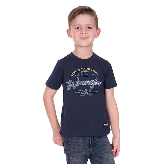 Wrangler Boys Joel T-Shirt - Navy