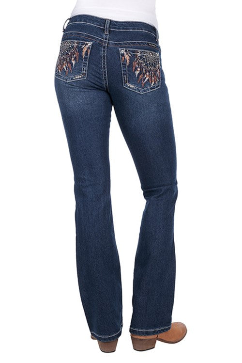 Pure Western Womens Lola Boot Cut Jean 34L - Midnight