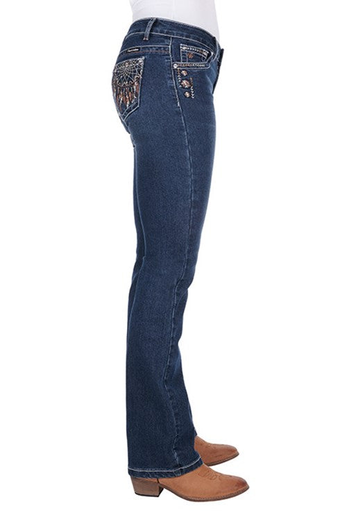 Pure Western Womens Lola Boot Cut Jean 34L - Midnight