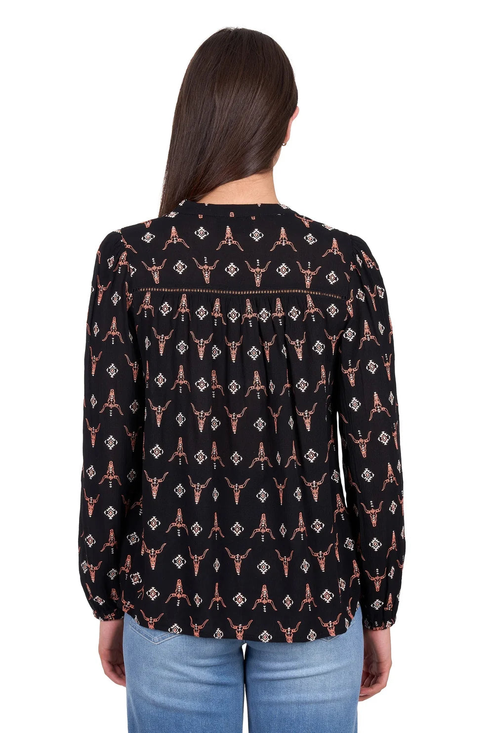 Wrangler Womens Lucille L/S Blouse - Black