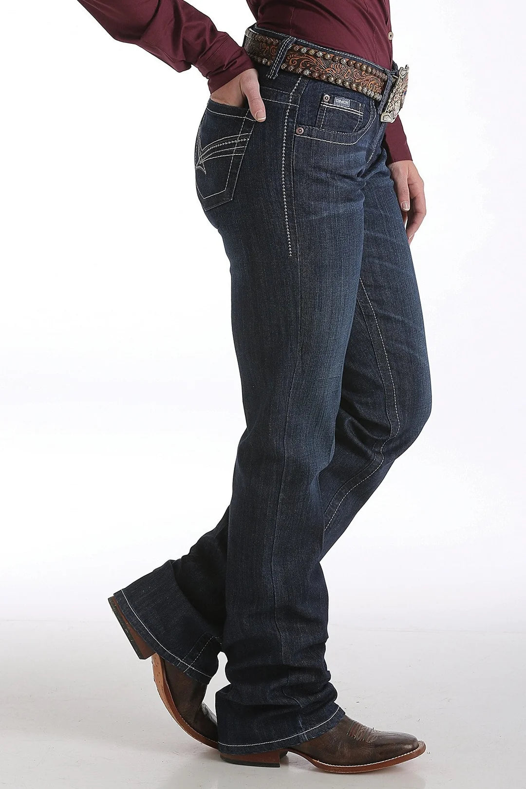 Cinch Women's Ada Relaxed Jeans - Dark Regular