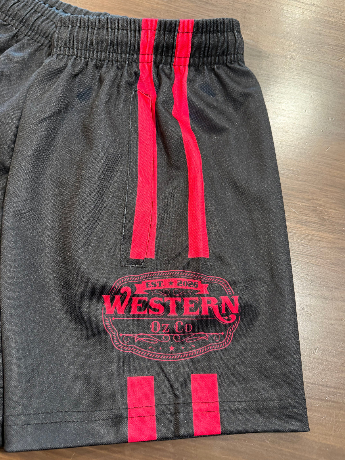 Western Oz Co Women's Footy Shorts - Black/Pink