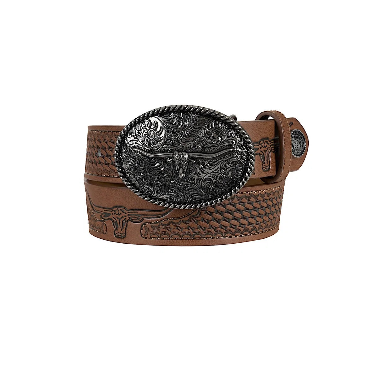 Pure Western Kids Colson Belt - Tan