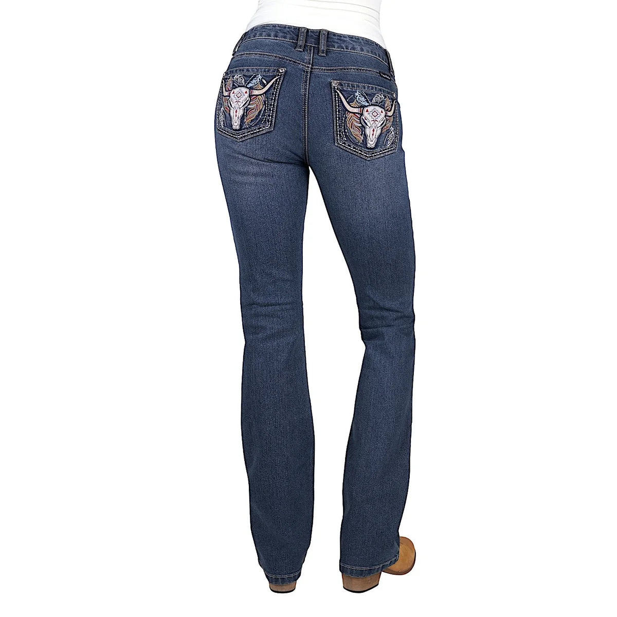 Pure Western Womens Bec Boot Cut Jean 34" Leg - Indigo