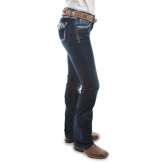 Pure Western Womens Taylor Boot Cut Jean 34" Leg - Midnight