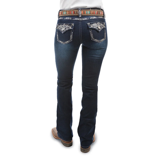 Pure Western Womens Taylor Boot Cut Jean 34" Leg - Midnight