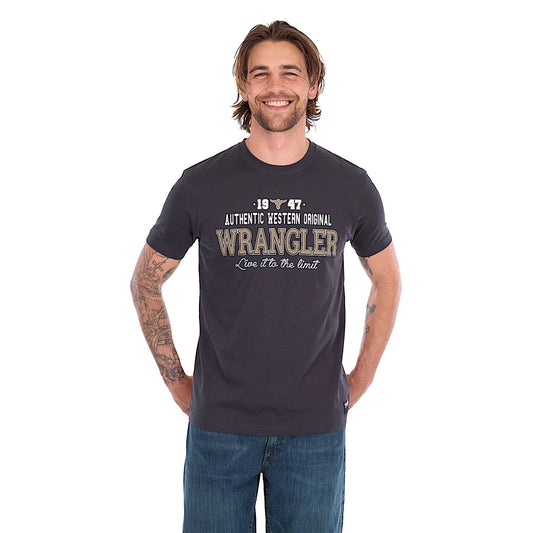 Wrangler Men's Tim Tee - Charcoal