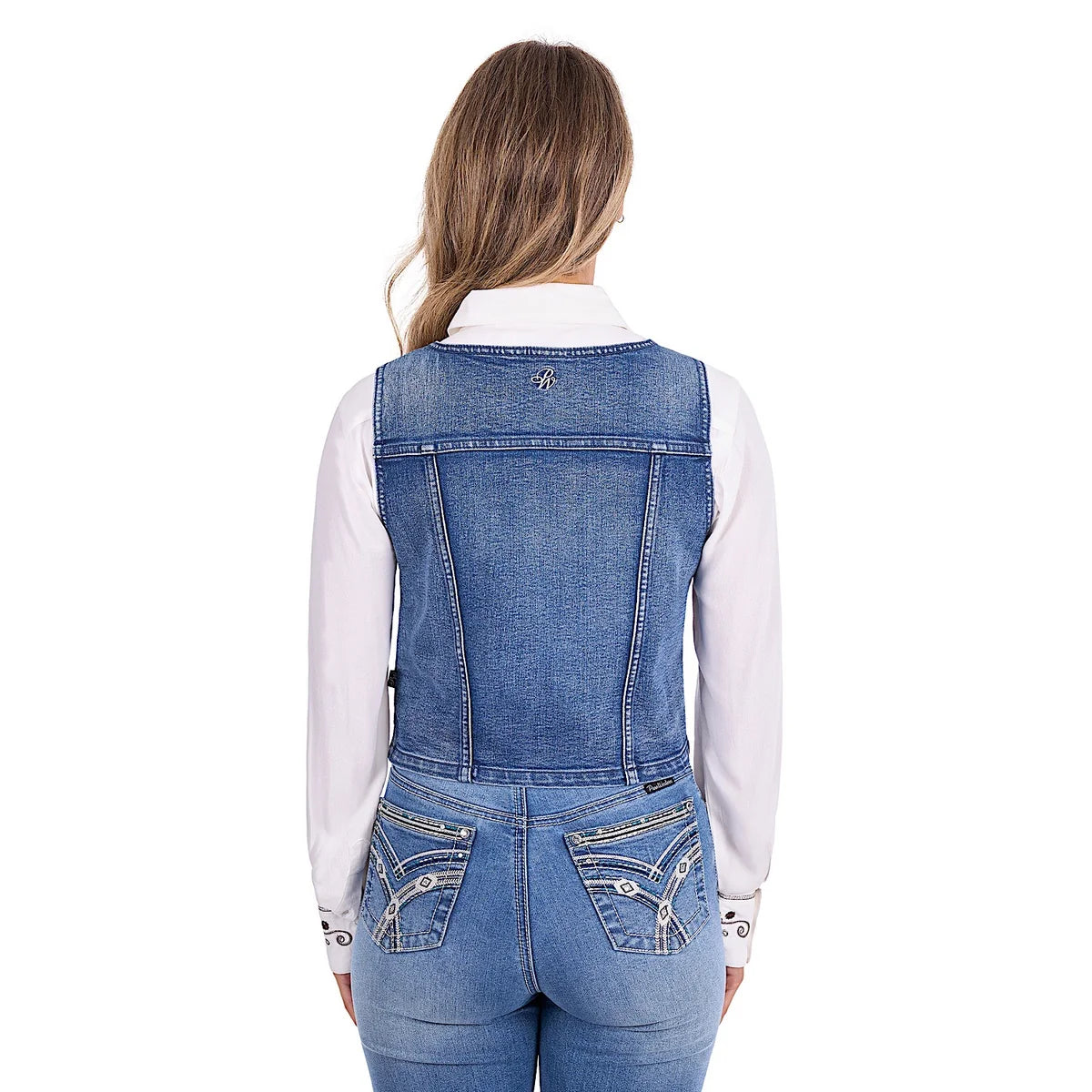 Pure Western Womens Natasha Vest - Chambray