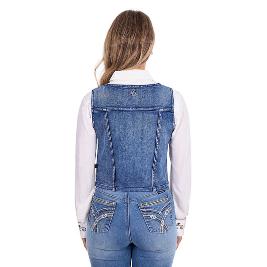 Pure Western Womens Natasha Vest - Chambray