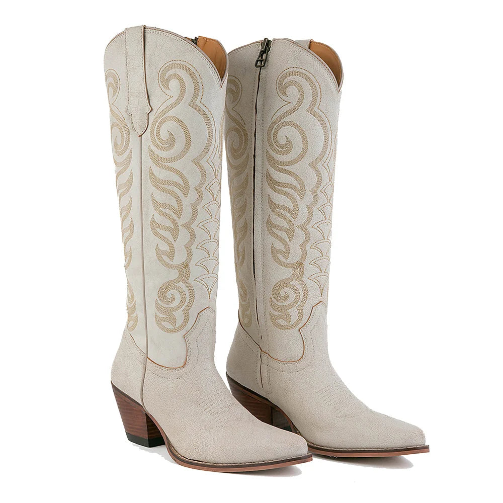 Myra Karlyla Leather Boots - Cloud Taupe