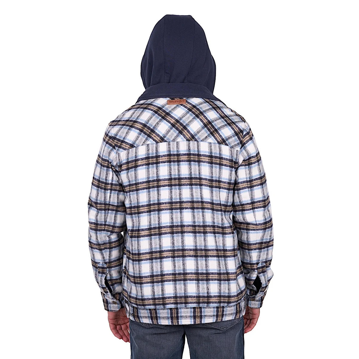 Wrangler Men's Mitchell Logo Shirt Jacket - Blue/White